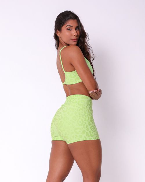 Conjunto Short Básico Curtinho New Onça Fit + Top Ju