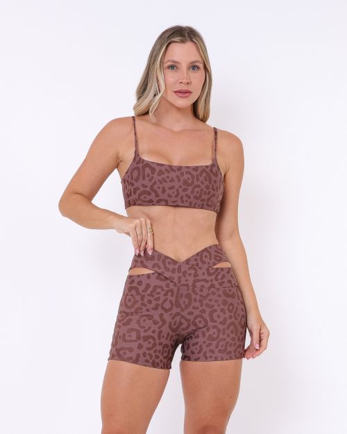Conjunto Short B�sico C�s Cruzado New On�a Fit + Top Ju