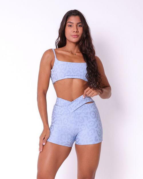 Conjunto Short B�sico C�s Cruzado New On�a Fit + Top Ju
