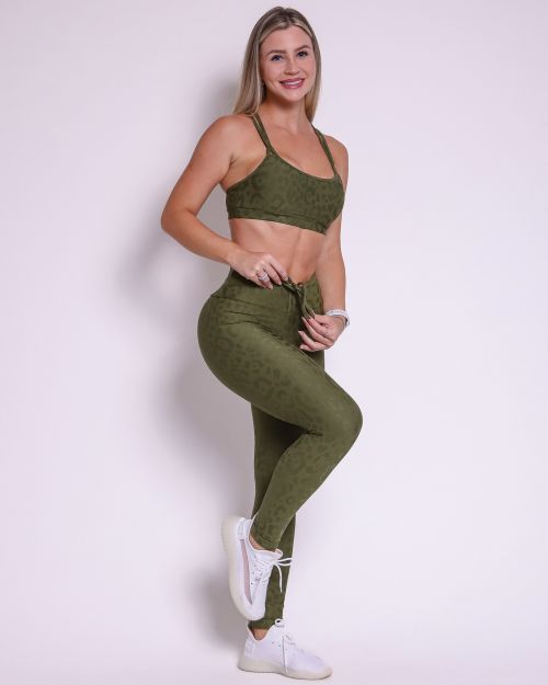Conjunto Cal�a Legging Empina New On�a Fit + Top Lu