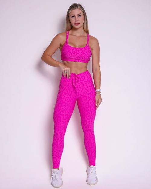 Conjunto Cal�a Legging Empina New On�a Fit + Top Lu