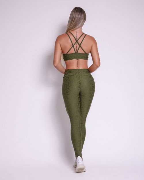 Conjunto Cal�a Legging Empina New On�a Fit + Top Lu