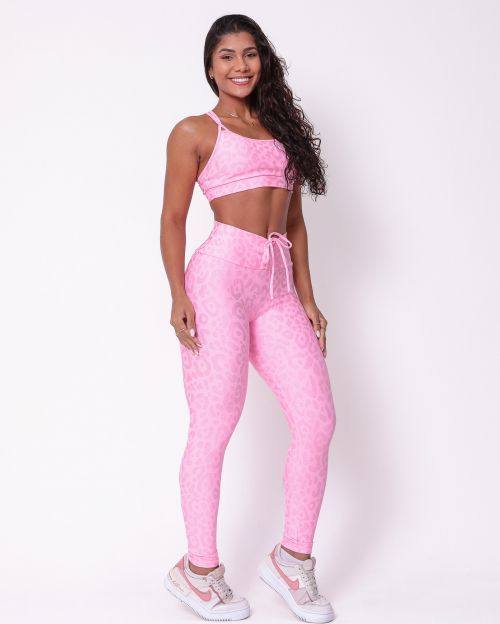 Conjunto Cal�a Legging Empina New On�a Fit + Top Lu