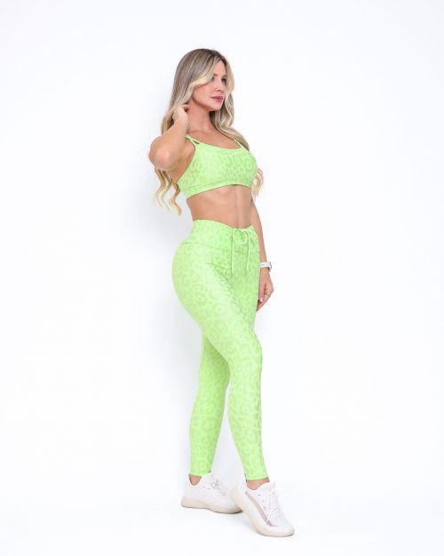 Conjunto Cal�a Legging Empina New On�a Fit + Top Lu