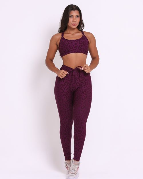 Conjunto Cal�a Legging Empina New On�a Fit + Top Lu