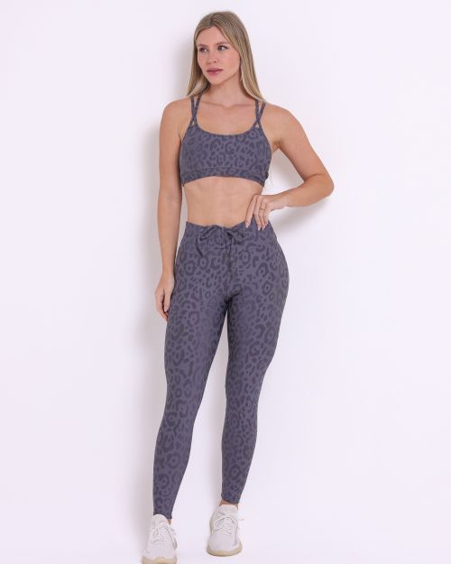 Conjunto Cal�a Legging Empina New On�a Fit + Top Lu