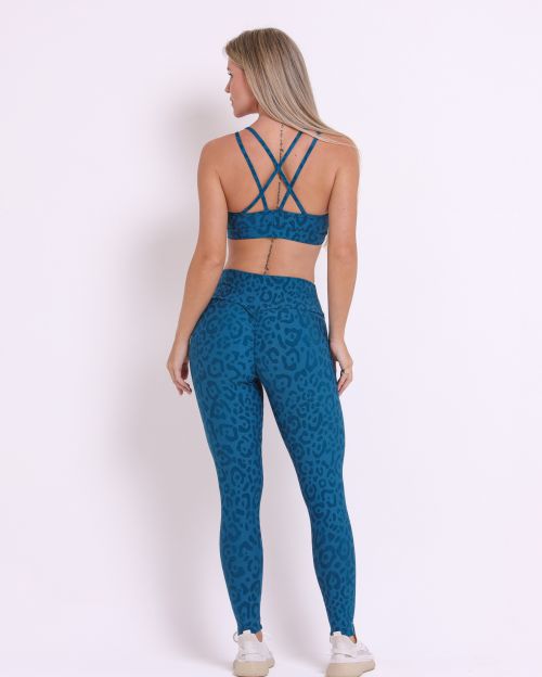 Conjunto Cal�a Legging Empina New On�a Fit + Top Lu