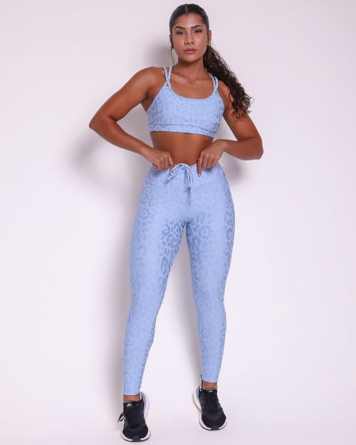 Conjunto Cal�a Legging Empina New On�a Fit + Top Lu