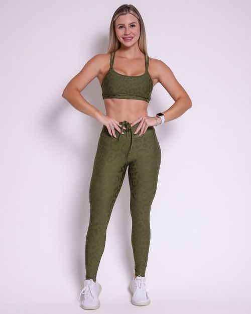 Conjunto Cal�a Legging Empina New On�a Fit + Top Lu
