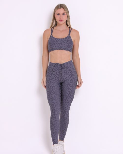 Conjunto Cal�a Legging Empina New On�a Fit + Top Lu