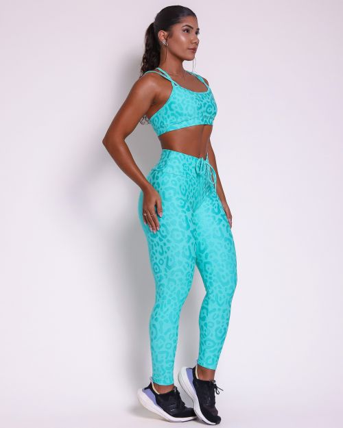 Conjunto Cal�a Legging Empina New On�a Fit + Top Lu