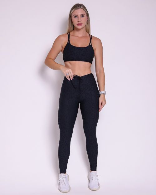 Conjunto Cal�a Legging Empina New On�a Fit + Top Lu