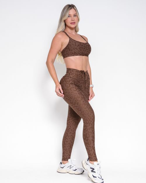 Conjunto Cal�a Legging Empina New On�a Fit + Top Lu