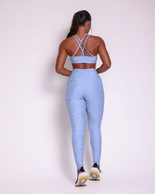 Conjunto Calça Legging Básica New Onça Fit + Top Lu