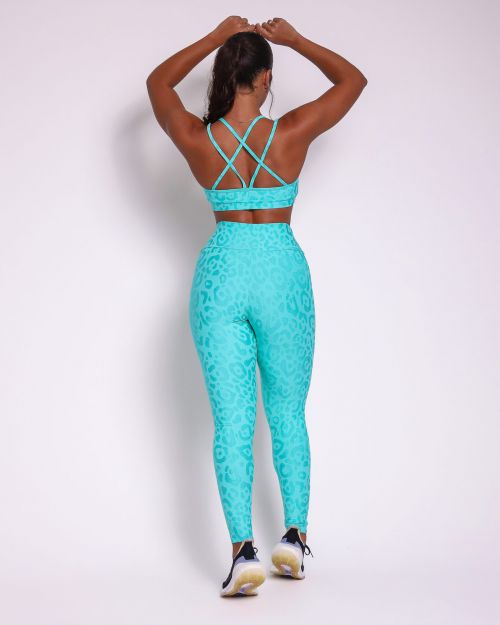 Conjunto Calça Legging Básica New Onça Fit + Top Lu