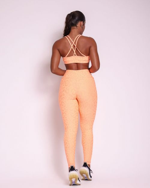 Conjunto Calça Legging Básica New Onça Fit + Top Lu