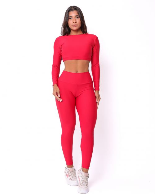 Conjunto Cal�a Legging B�sica Light + Top Maria