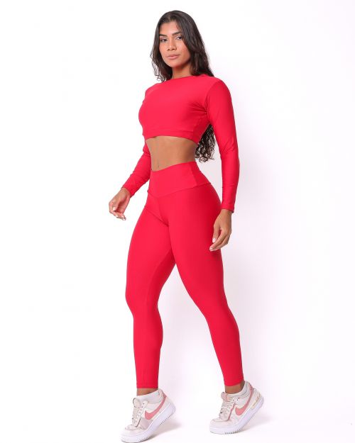 Conjunto Cal�a Legging B�sica Light + Top Maria
