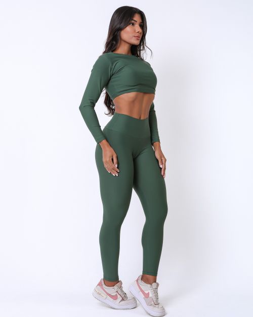 Conjunto Cal�a Legging B�sica Light + Top Maria