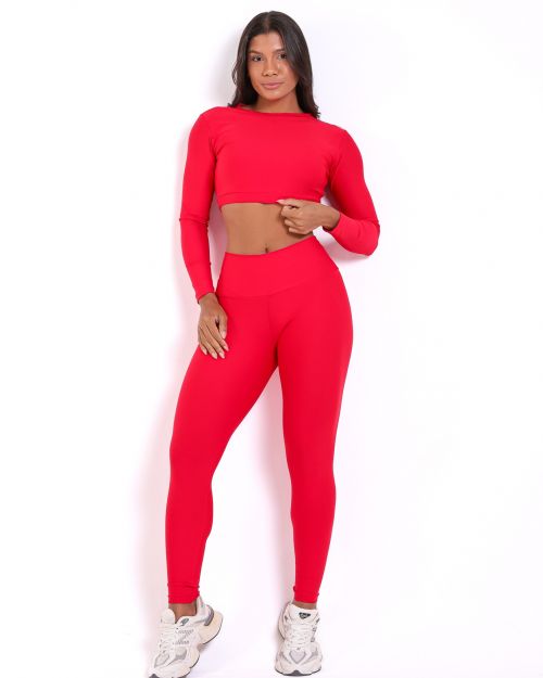 Conjunto Cal�a Legging B�sica Light + Top Maria