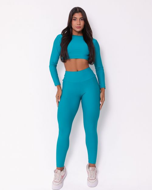 Conjunto Cal�a Legging B�sica Light + Top Maria
