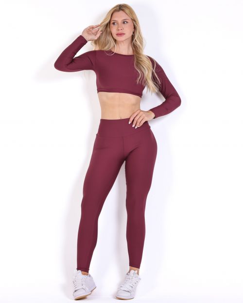 Conjunto Cal�a Legging B�sica Light + Top Maria