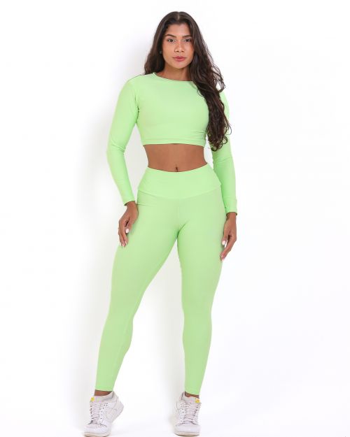 Conjunto Cal�a Legging B�sica Light + Top Maria