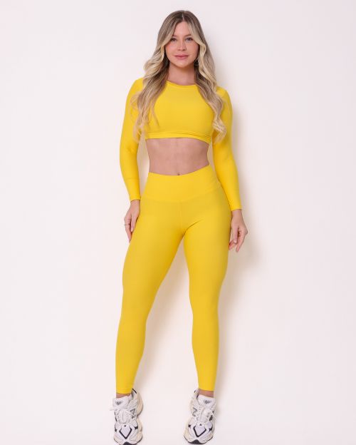 Conjunto Cal�a Legging B�sica Light + Top Maria