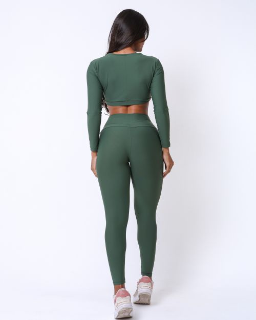 Conjunto Cal�a Legging B�sica Light + Top Maria