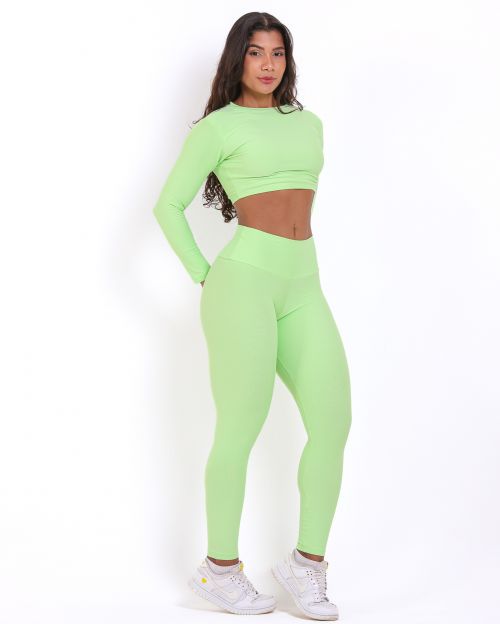 Conjunto Cal�a Legging B�sica Light + Top Maria