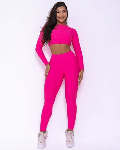 Conjunto Cal�a Legging B�sica Light + Top Maria