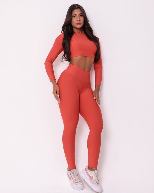 Conjunto Cal�a Legging B�sica Light + Top Maria