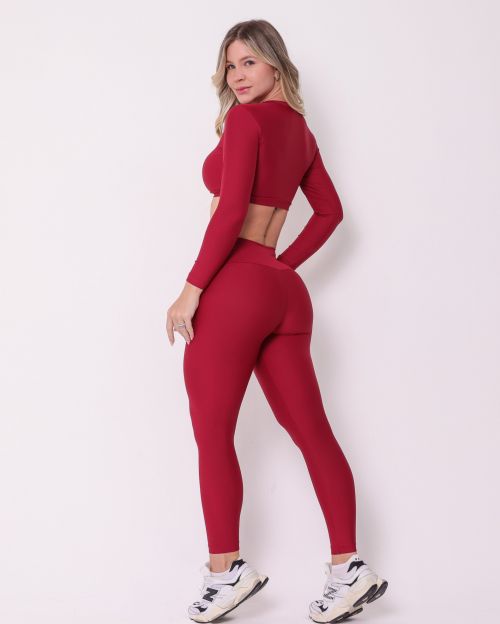 Conjunto Cal�a Legging B�sica Light + Top Maria