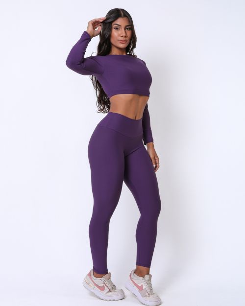 Conjunto Cal�a Legging B�sica Light + Top Maria