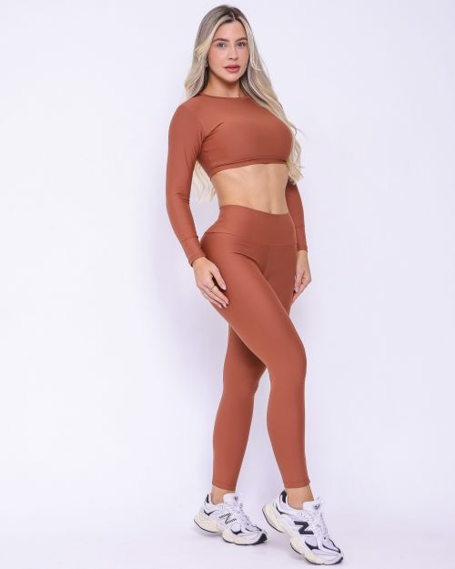 Conjunto Cal�a Legging B�sica Light + Top Maria