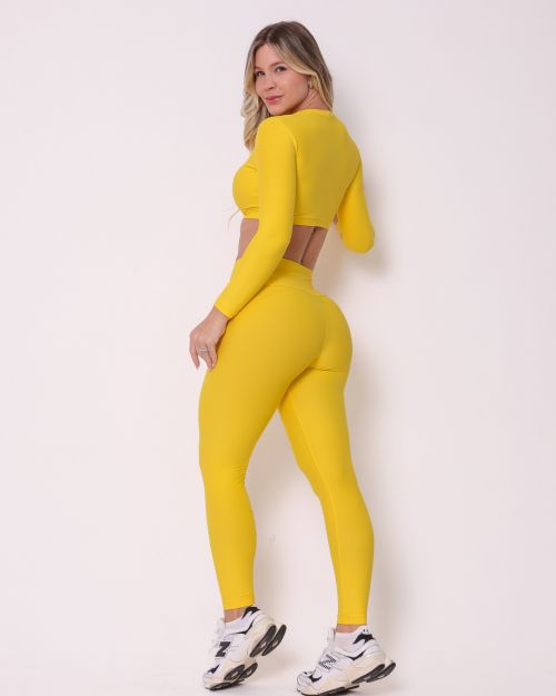 Conjunto Cal�a Legging B�sica Light + Top Maria