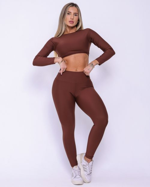 Conjunto Cal�a Legging B�sica Light + Top Maria