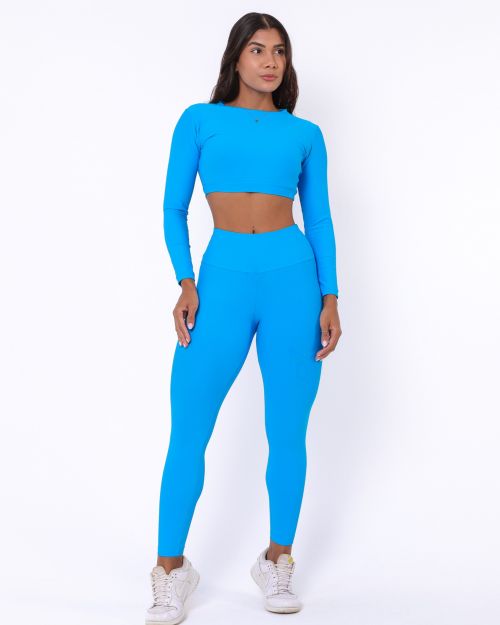 Conjunto Cal�a Legging B�sica Light + Top Maria