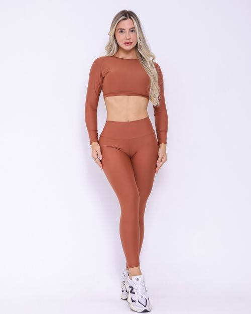 Conjunto Cal�a Legging B�sica Light + Top Maria