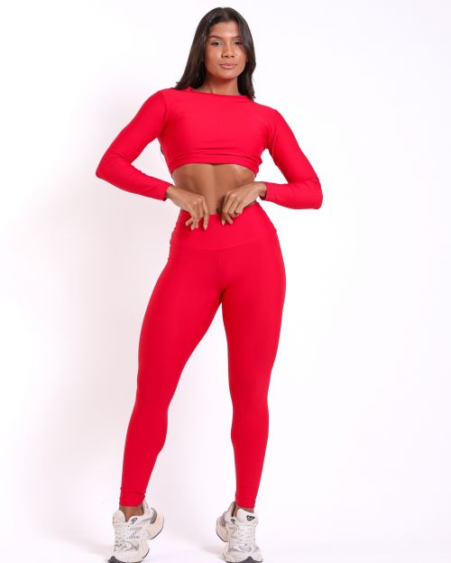 Conjunto Cal�a Legging B�sica Light + Top Maria