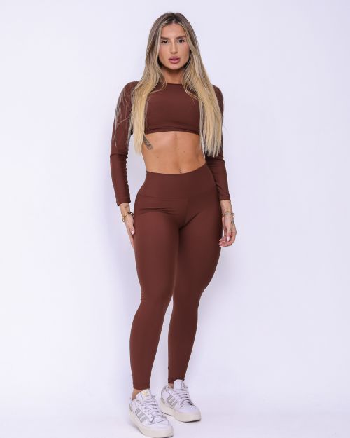 Conjunto Cal�a Legging B�sica Light + Top Maria
