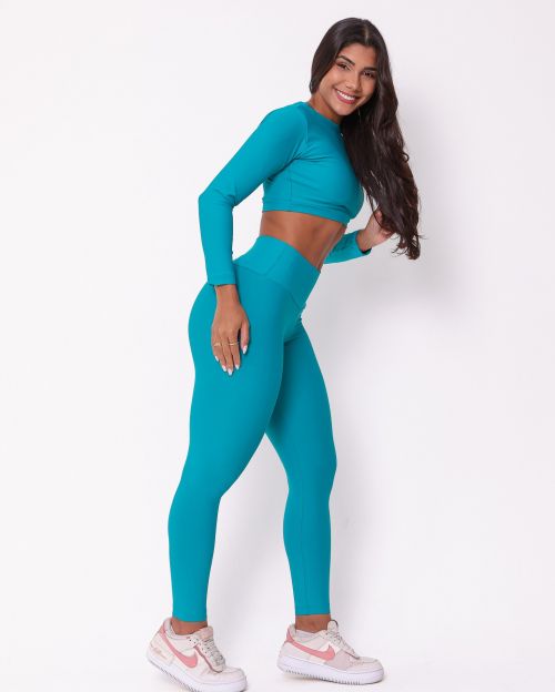Conjunto Cal�a Legging B�sica Light + Top Maria