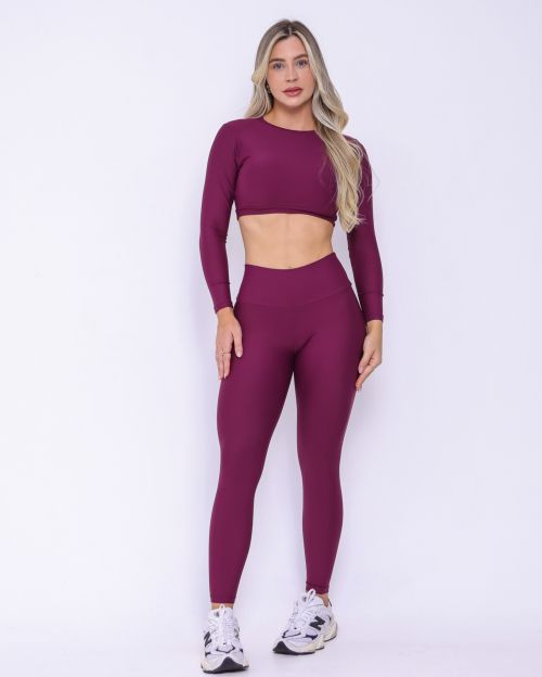Conjunto Cal�a Legging B�sica Light + Top Maria