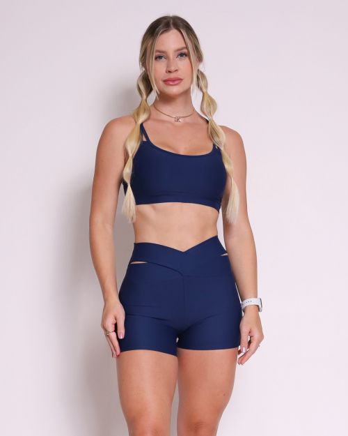 Conjunto Short Básico Cós Cruzado Light + Top Lu