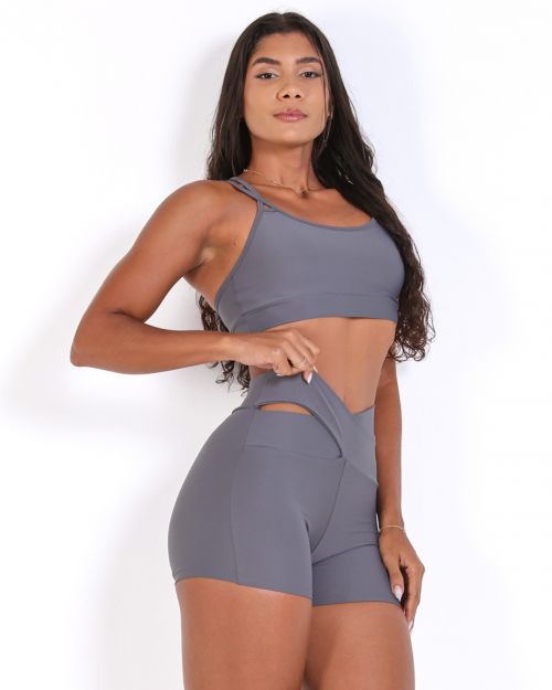 Conjunto Short Básico Cós Cruzado Light + Top Lu