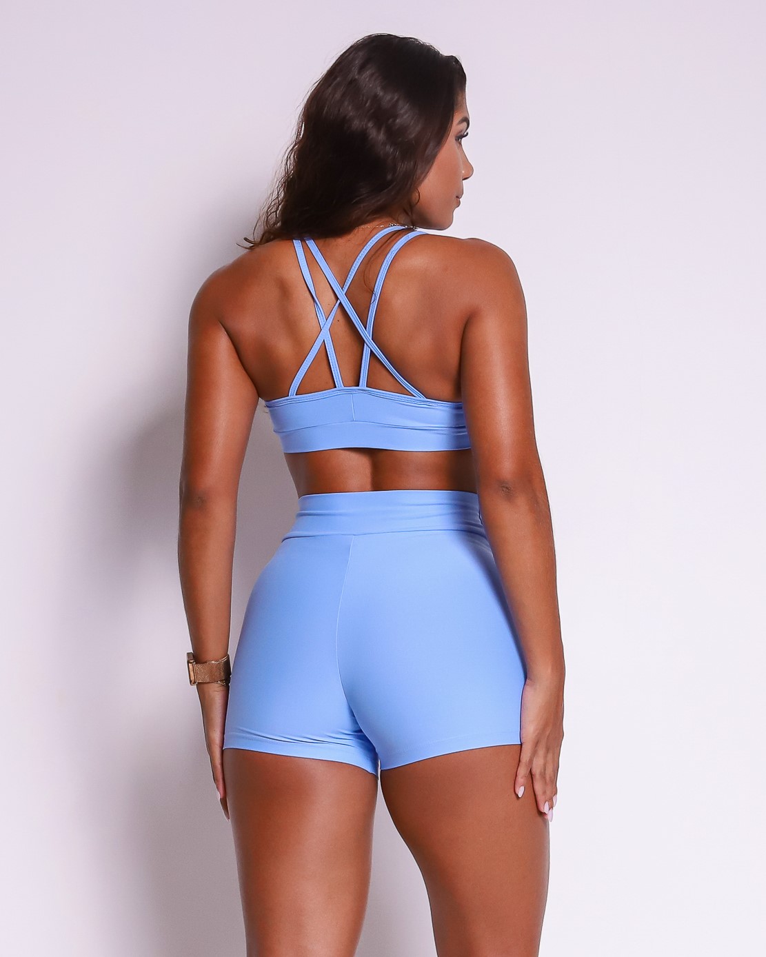 Conjunto Short Básico Cós Cruzado Light + Top Lu