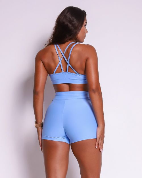 Conjunto Short Básico Cós Cruzado Light + Top Lu