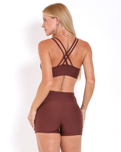 Conjunto Short Básico Cós Cruzado Light + Top Lu