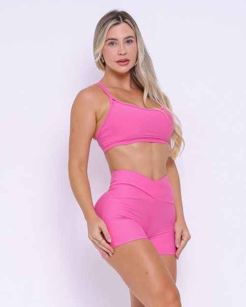 Conjunto Short Básico Cós Cruzado Light + Top Lu