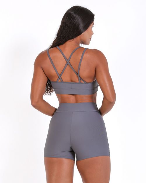 Conjunto Short Básico Cós Cruzado Light + Top Lu